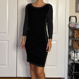 Above the knee grey and black sweater dress by Dex